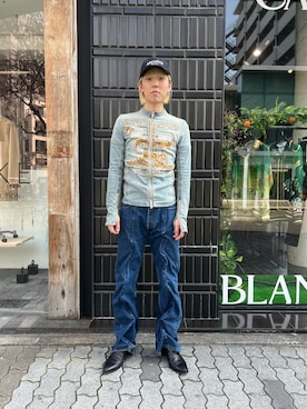 「DANKE SCHON（ダンケシェーン）のアイテム（帽子）」を使った、しゅんさん（メンズ・180cm）の春コーディネート