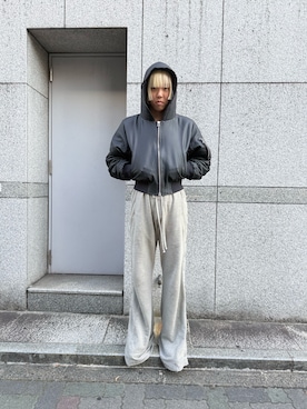 「アイテム（MA-1）」を使った、しゅんさん（メンズ・180cm）の秋コーディネート