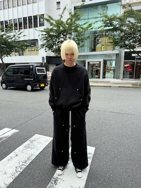 「アイテム（スウェットパンツ）」を使った、しゅんさん（メンズ・180cm）の秋コーディネート