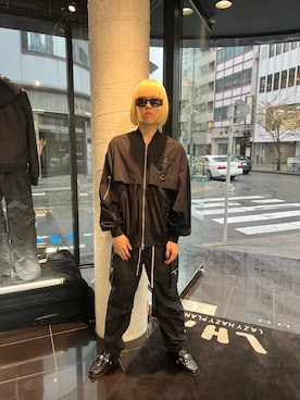 「DANKE SCHON（ダンケシェーン）のアイテム（MA-1）」を使った、しゅんさん（メンズ・180cm）の春コーディネート