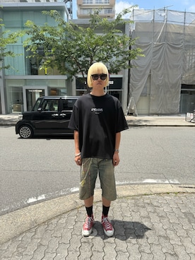 「A4A（エーフォーエー）のアイテム」を使った、しゅんさん（メンズ・180cm）の夏コーディネート