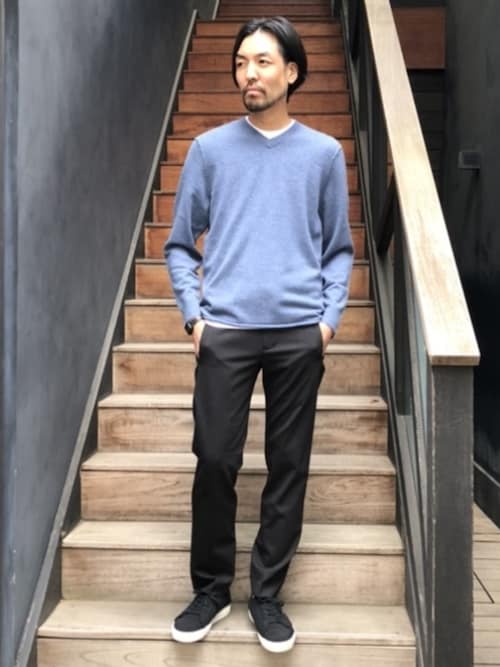 美品　ジェームスパース　カシミア100% ニット　セーター　1 グレー　メンズ JAMES PERSE（ジェームスパース） セーター ニット ライトウェイト