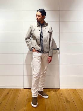 「JAMES PERSE（ジェームスパース）のアイテム（トップス）」を使った、Kikuchi_TOMORROWLANDさん（メンズ・185cm）の春コーディネート