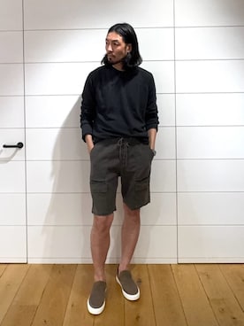 「JAMES PERSE（ジェームスパース）のアイテム（トップス）」を使った、Kikuchi_TOMORROWLANDさん（メンズ・185cm）の春コーディネート