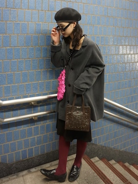 「arth（アース）のアイテム」を使った、sioさん（レディース・167cm）の冬コーディネート