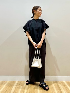 「アイテム（シャツ/ブラウス）」を使った、rinneさん（レディース・157cm）の夏コーディネート