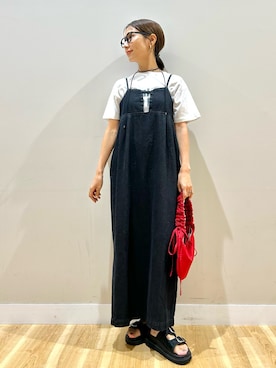 「アイテム（ワンピース/ドレス）」を使った、rinneさん（レディース・157cm）の夏コーディネート