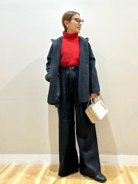 「寒い」｜「アイテム（ジャケット/アウター）」を使った、りんねさん（レディース・157cm）の冬コーディネート