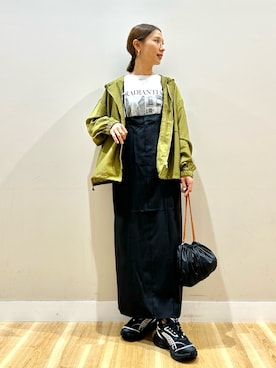 「アイテム（ブルゾン）」を使った、りんねさん（レディース・157cm）の秋コーディネート