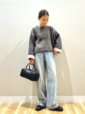 「RODE SKO（ロデスコ）のアイテム」を使った、りんねさん（レディース・157cm）の秋コーディネート