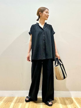「ITEMS URBANRESEARCH（アイテムズ アーバンリサーチ）のアイテム」を使った、りんねさん（レディース・157cm）の夏コーディネート