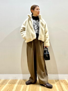 「寒い」｜りんねさん（レディース・157cm）の秋コーディネート