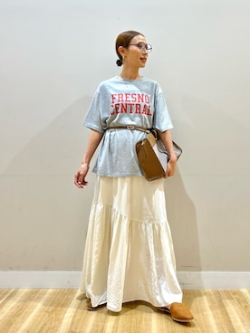 「KBF（ケイビーエフ）のアイテム」を使った、りんねさん（レディース・157cm）の秋コーディネート