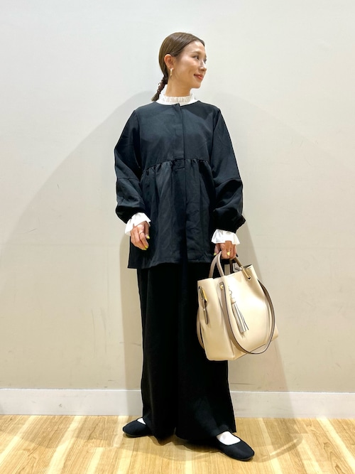 セール】ジャケットフリルトップス×パンツセット（セットアップ