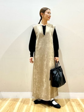 「RODE SKO（ロデスコ）のアイテム」を使った、りんねさん（レディース・157cm）の秋コーディネート