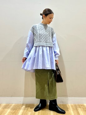 「ITEMS URBANRESEARCH（アイテムズ アーバンリサーチ）のアイテム」を使った、りんねさん（レディース・157cm）の秋コーディネート