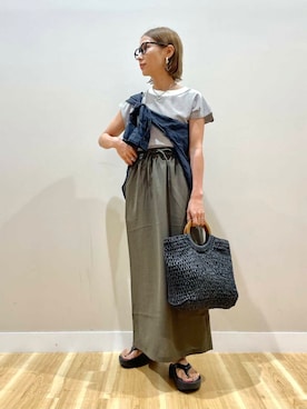 「URBAN RESEARCH（アーバンリサーチ）のアイテム」を使った、りんねさん（レディース・157cm）の夏コーディネート