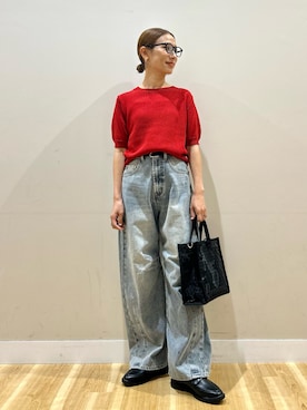 「RODE SKO（ロデスコ）のアイテム」を使った、りんねさん（レディース・157cm）の夏コーディネート