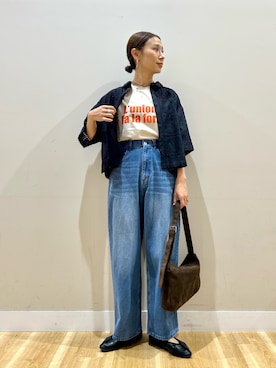 「SMELLY（スメリー）のアイテム」を使った、りんねさん（レディース・157cm）の秋コーディネート
