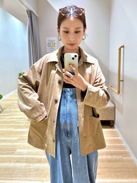 「SMELLY（スメリー）のアイテム」を使った、りんねさん（レディース・157cm）の春コーディネート