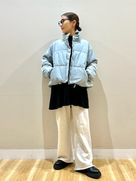 「URBAN RESEARCH Sonny Label（アーバンリサーチサニーレーベル）のアイテム（パンツ）」を使った、りんねさん（レディース・157cm）の冬コーディネート