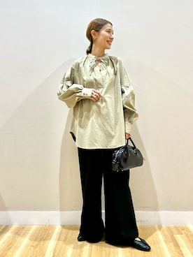 「秋のシャツ着こなし術」｜りんねさん（レディース・157cm）の秋コーディネート
