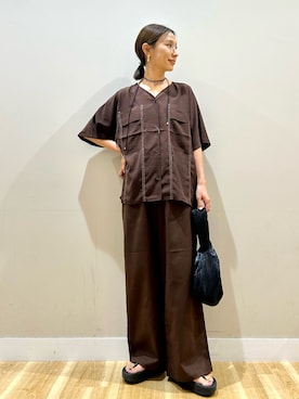 「サンダル×秋アイテム」｜rinneさん（レディース・157cm）の夏コーディネート