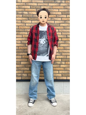 「GAP（ギャップ）のアイテム（パンツ）」を使った、悟さん（メンズ・176cm）の春コーディネート