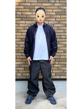 「Graphpaper（グラフペーパー）のアイテム（トップス）」を使った、悟さん（メンズ・176cm）の春コーディネート