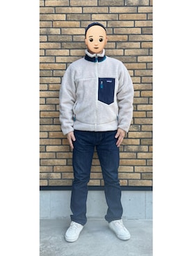 「patagonia（パタゴニア）のアイテム」を使った、悟さん（メンズ・176cm）の冬コーディネート