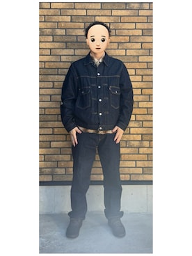 「アイテム（デニムジャケット）」を使った、悟さん（メンズ・176cm）の秋コーディネート