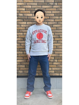 「Champion（チャンピオン）のアイテム（スウェット）」を使った、悟さん（メンズ・176cm）の秋コーディネート