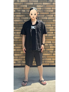 「アイテム（タンクトップ）」を使った、悟さん（メンズ・176cm）の夏コーディネート