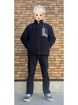 「H&M（エイチ・アンド・エム）のアイテム（パーカー）」を使った、悟さん（メンズ・175cm）の冬コーディネート