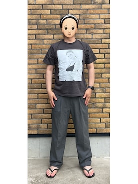 「BIOTOP（ビオトープ）のアイテム」を使った、悟さん（メンズ・176cm）の夏コーディネート