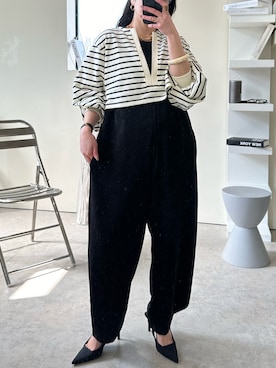 「ULEULA（ウルア）のアイテム（オールインワン・サロペット）」を使った、MΛM♡さん（レディース・156cm）の春コーディネート