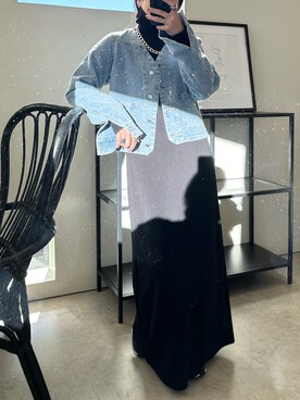 「韓国コーデ」｜「アイテム（ジャンパースカート）」を使った、MΛM♡さん（レディース・156cm）の冬コーディネート