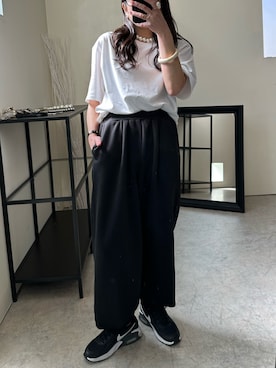 「ULEULA（ウルア）のアイテム（スウェットパンツ）」を使った、MΛM♡さん（レディース・156cm）の春コーディネート