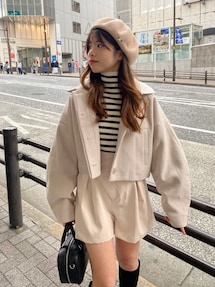 グッチ クロップドデザイン 軽量 毛皮 ブルーフロストフォックス ショートコート REAL 4BLOCK SAGA FOX FUR HOODIE COLLAR JACKET リアルサガ