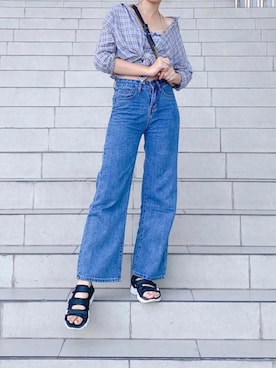 「おとなコーデ」｜「アイテム（サンダル）」を使った、❥ . m o n a .さん（レディース・172cm）の夏コーディネート
