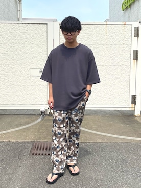 「アパレルスタッフ」｜「アイテム（サンダル）」を使った、kaiseiさん（メンズ・166cm）の夏コーディネート