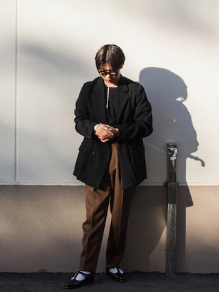 美品 AURALEE ウールギャバジン ジャケット ダブル テーラード AURALEE(オーラリー) Wool Gabardine Double-Breasted Jacket＆Slacks
