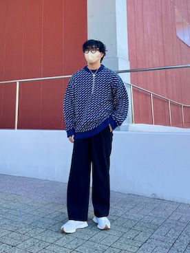 「CPCM」｜「アイテム（ニット/セーター）」を使った、kaiseiさん（メンズ・166cm）の秋コーディネート