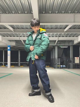 「AVIREX（アヴィレックス）のアイテム（ダウンジャケット/コート）」を使った、👦🏻Kento👦🏻さん（メンズ・163cm）の冬コーディネート
