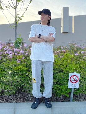 「AVIREX（アヴィレックス）のアイテム（スウェットパンツ）」を使った、👦🏻Kento👦🏻さん（メンズ・163cm）の春コーディネート