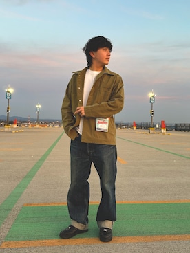 「AVIREX（アヴィレックス）のアイテム（カバーオール）」を使った、👦🏻Kento👦🏻さん（メンズ・163cm）の春コーディネート