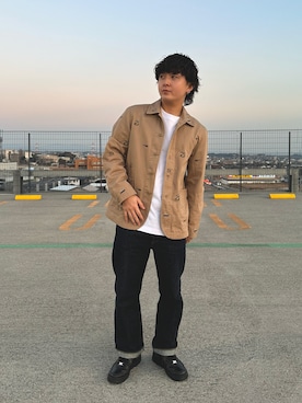 「AVIREX（アヴィレックス）のアイテム（カバーオール）」を使った、👦🏻Kento👦🏻さん（メンズ・163cm）の春コーディネート