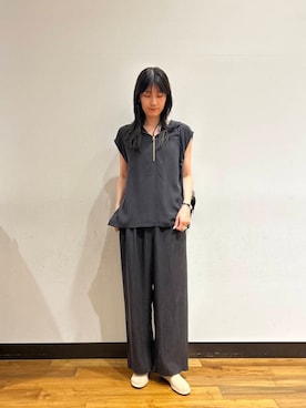 「アイテム（バレエシューズ）」を使った、サ トさん（レディース・166cm）の夏コーディネート