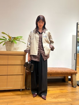 「URBAN RESEARCH（アーバンリサーチ）のスエードライクルーズシャツ（シャツ/ブラウス）」を使った、サ トさん（レディース・166cm）の秋コーディネート