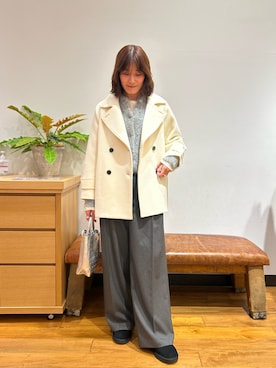 「アイテム（カーディガン/ボレロ）」を使った、サ トさん（レディース・166cm）の秋コーディネート